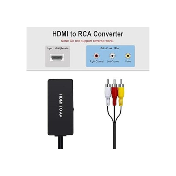 Dingsun Convertidor HDMI a RCA para TV antigua adaptador_2