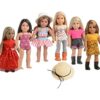 Sweet Dolly 6 juegos de ropa de muñeca con sombrero para_1