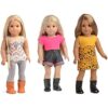 Sweet Dolly 6 juegos de ropa de muñeca con sombrero para_3