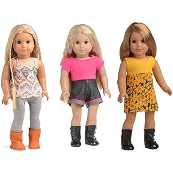 Sweet Dolly 6 juegos de ropa de muñeca con sombrero para_3