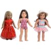 Sweet Dolly 6 juegos de ropa de muñeca con sombrero para_2