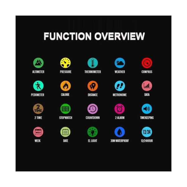 Mens Outdoor Sports Army Watches Pedometer Calories_5