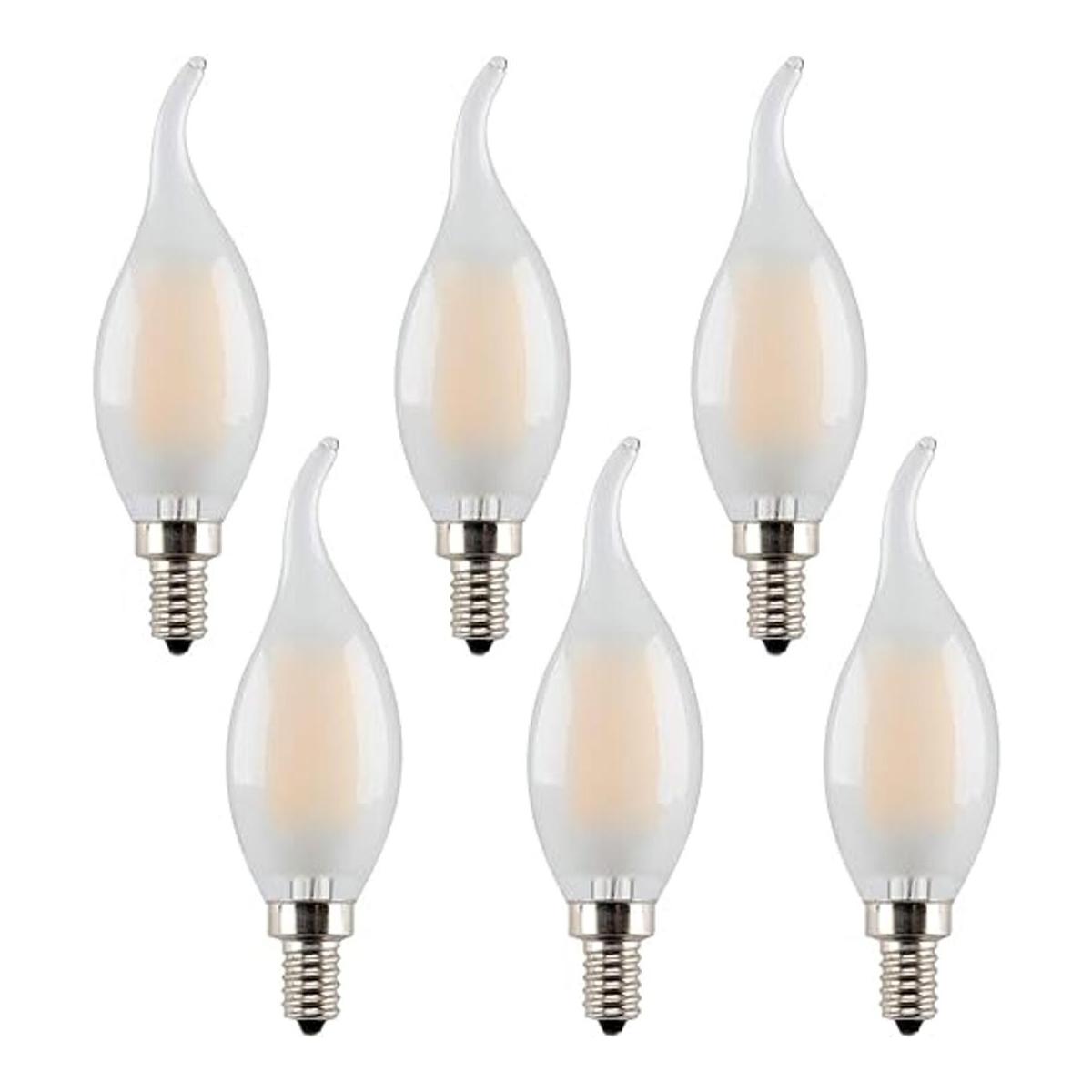 Panledo Bombilla LED Candelabra de 6 W regulable