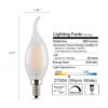 Panledo Bombilla LED Candelabra de 6 W regulable_4