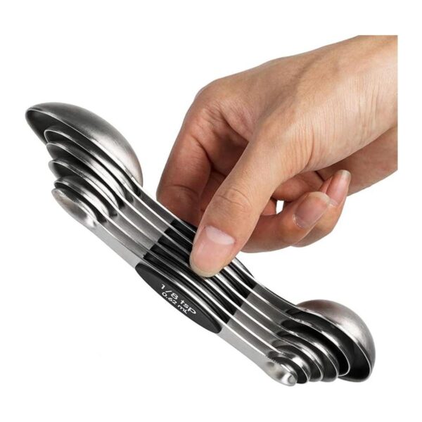 Juego de 6 cucharas medidoras magnéticas de acero
