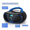LONPOO Boombox de reproductor de CD sistema de sonido_4