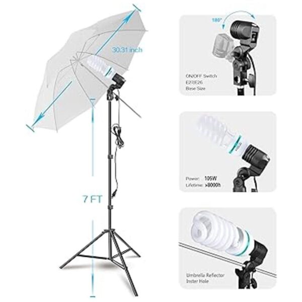 HYJINC Kit de soporte de fondo de estudio fotográfico con_2
