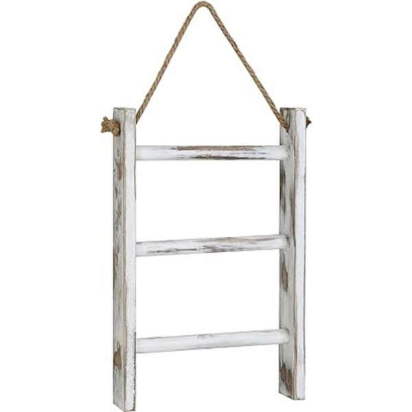 MyGift Escalera de acabado blanqueado de 3 niveles para_4