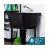 Lavabo negro con grifo cromado extraíble boquilla_3