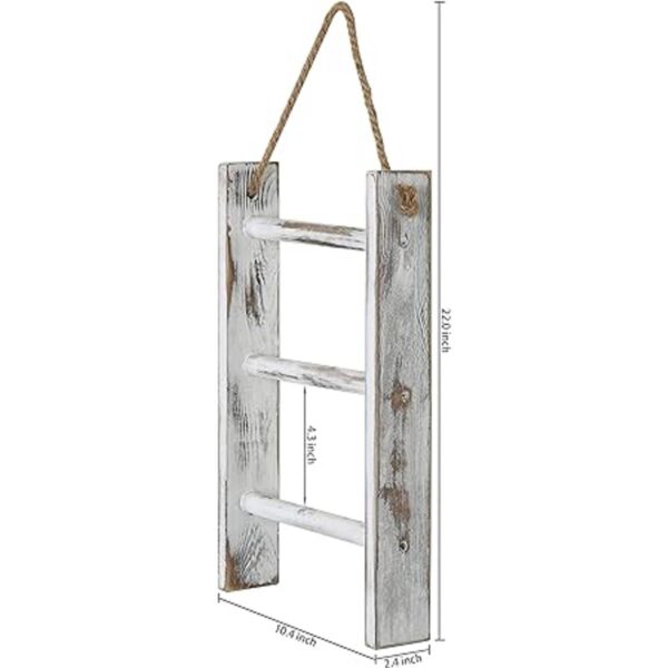 MyGift Escalera de acabado blanqueado de 3 niveles para_3