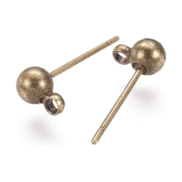 Craftdady 100 aretes de latón de 0.630 x 0.197 in con lazo