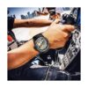 Big Dial Relojes de moda hombres 3D grabado dragón cuarzo