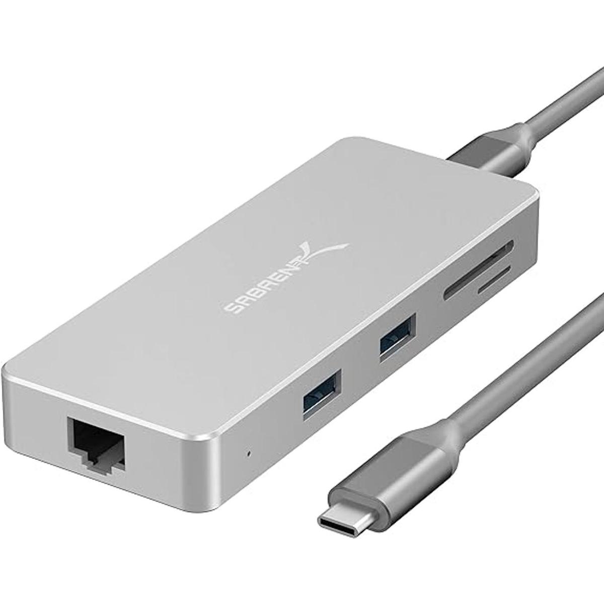 SABRENT Hub USB C adaptador 9 en 1 a HDMI 2.0 4K 30Hz con