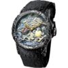 Big Dial Relojes de moda hombres 3D grabado dragón cuarzo