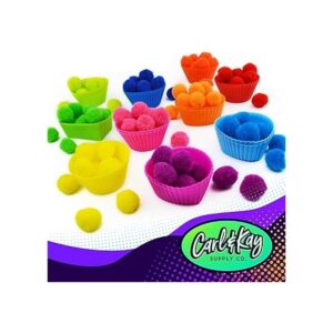 Carl Kay 300 piezas 250 pompones de 1 pulgada y 50