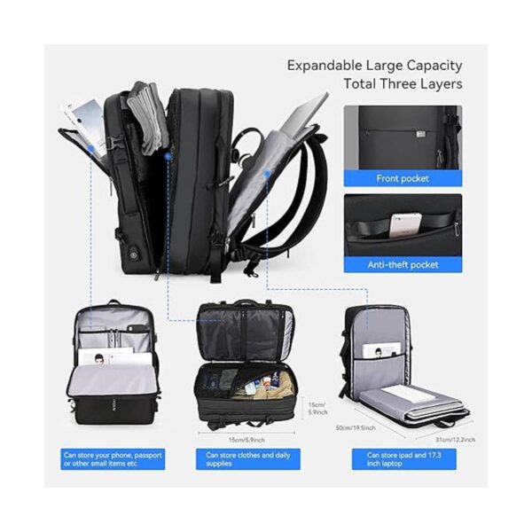 MARK RYDEN Mochila expandible para laptop de negocios para_2