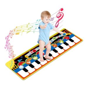 Cyiecw alfombra musical de piano para tocar y bailar con_1