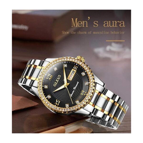 OLEVS Relojes de diamantes para hombres relojes de_6