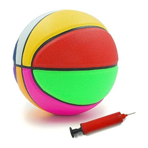 Aoneky Rubber Size 3Size 5 Basketball Colorful Rainbow_1