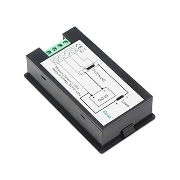 DROK Medidor de potencia CC 6.5100 V 100 A 12 V 24 V_3