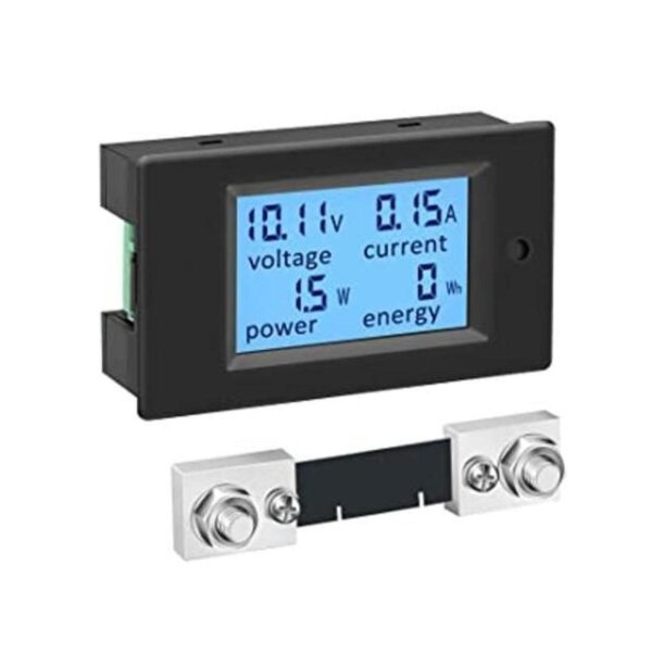 DROK Medidor de potencia CC 6.5100 V 100 A 12 V 24 V_1