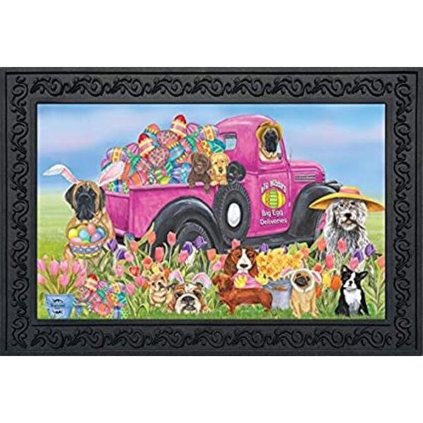 Felpudo de humor navideño para perros de Pascua huevos_1