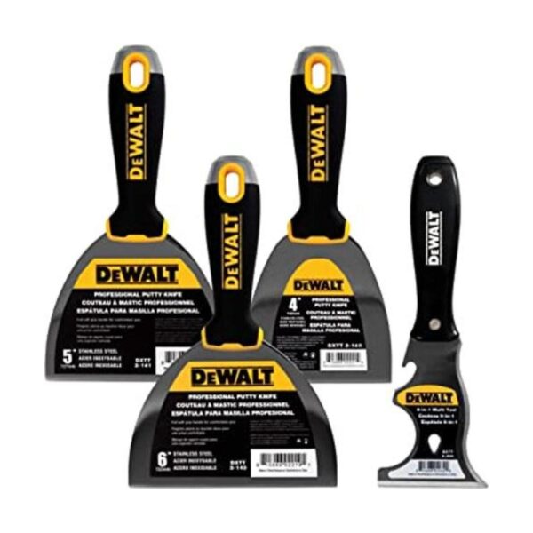 DEWALT Paquete de 3 cuchillos de masilla de acero