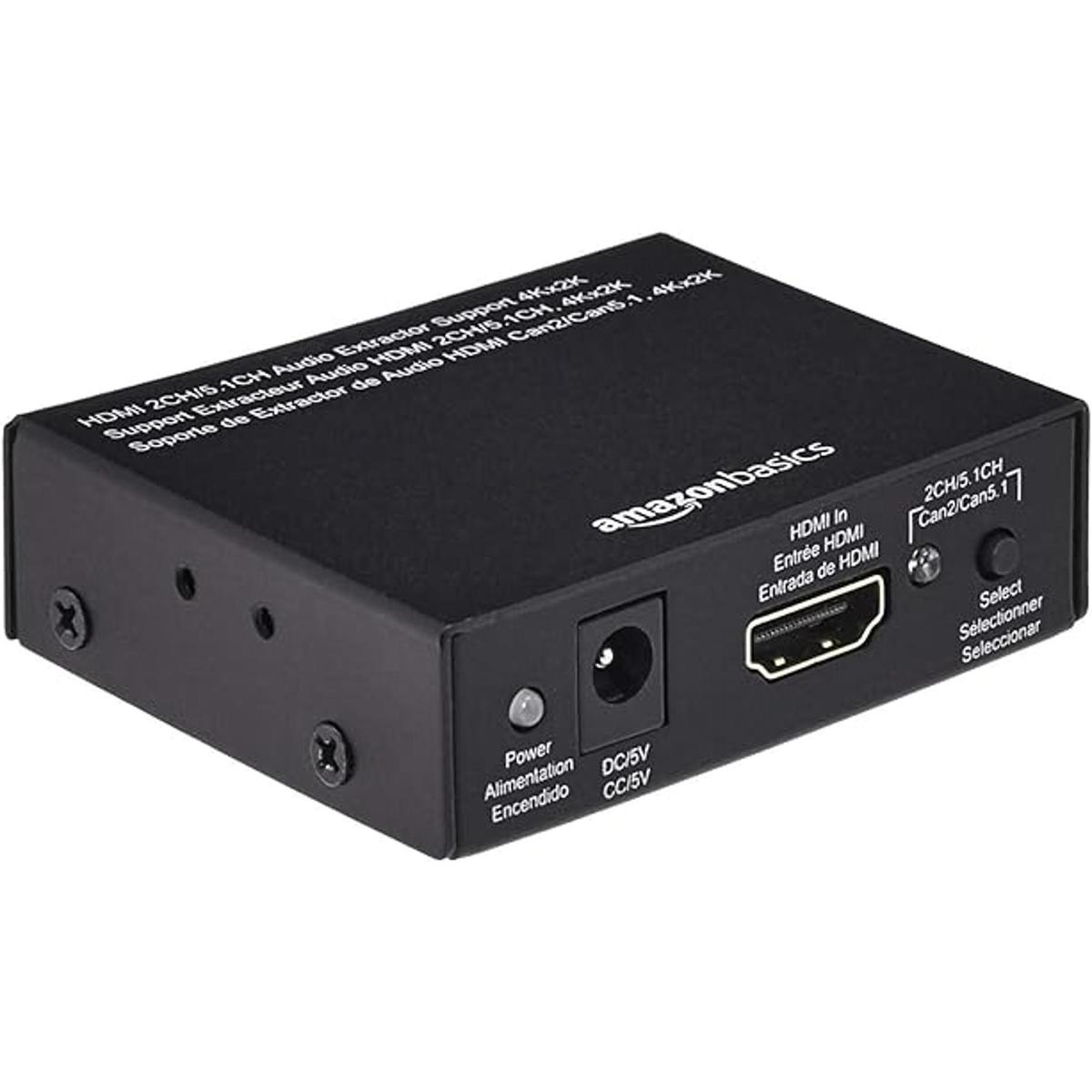 Convertidor extractor HDMI 4K a HDMI y audio RCA estéreo
