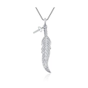 LGSY Colgante de plata de ley con forma de perla colgante
