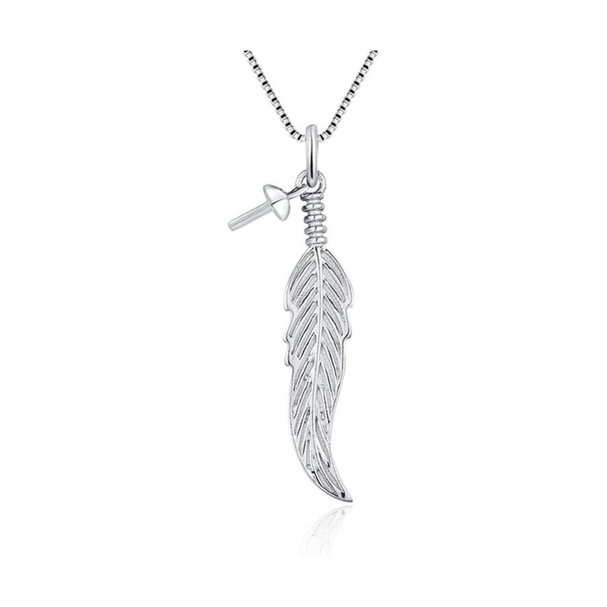 LGSY Colgante de plata de ley con forma de perla colgante