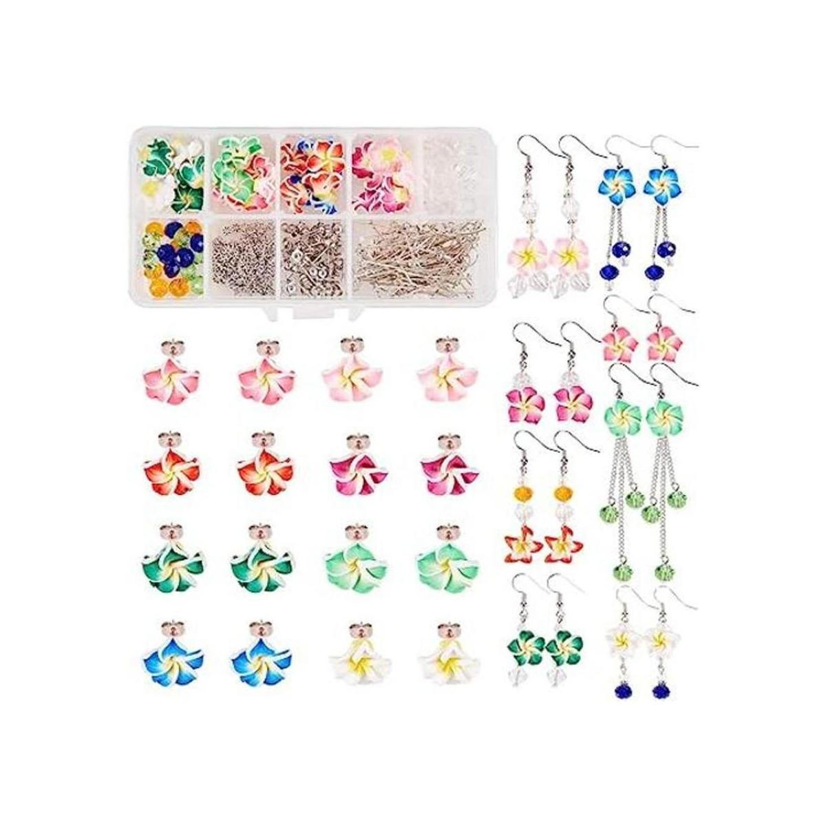 SUNNYCLUE 1 caja DIY hacer 16 pares de arcilla de polímero