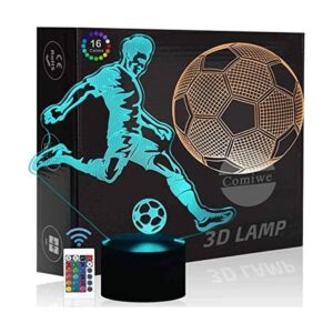 Juguete de luz nocturna de ilusión en 3D de fútbol 16