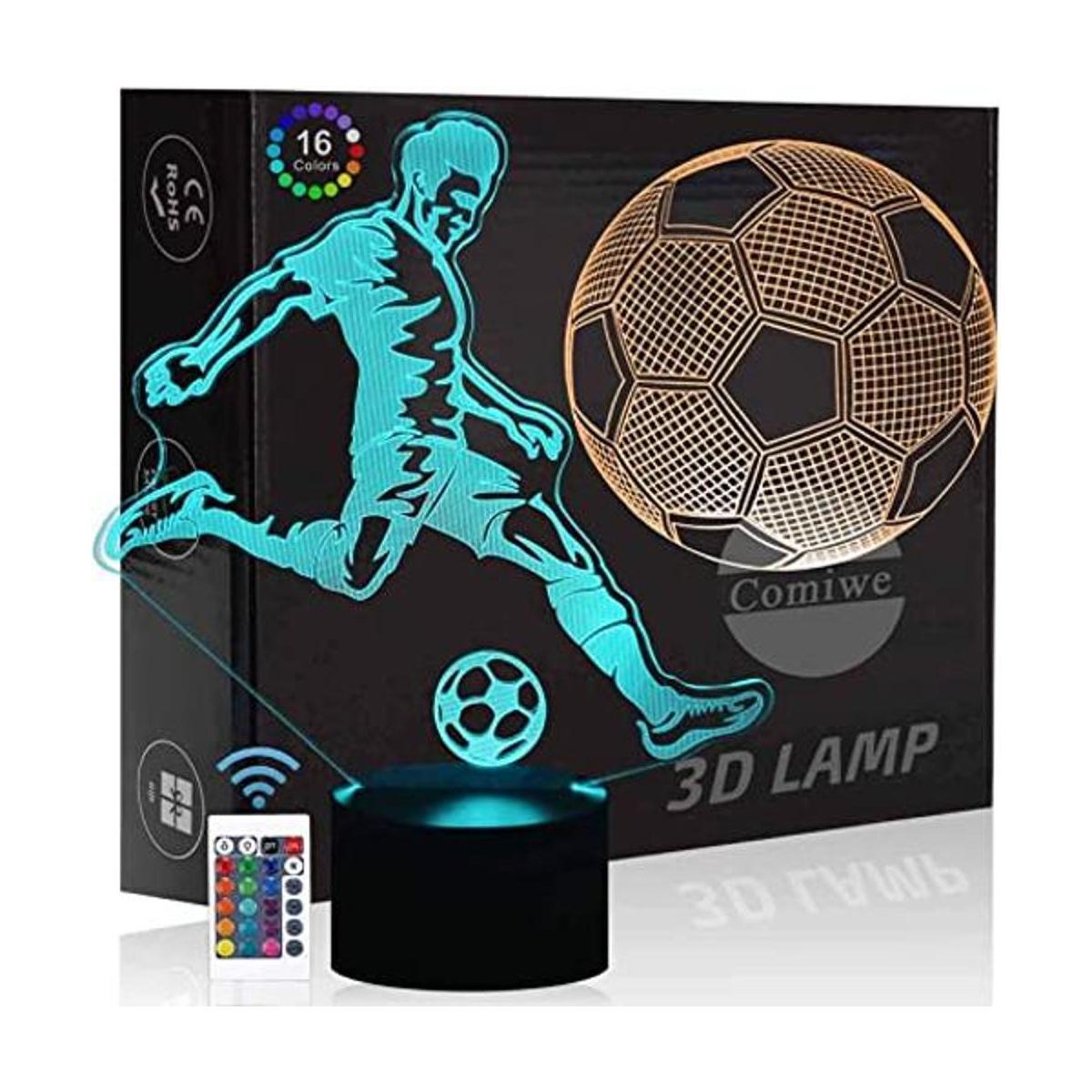 Juguete de luz nocturna de ilusión en 3D de fútbol 16