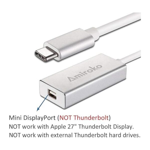 Amiroko Adaptador USBC a Mini DisplayPort USB 3.1 Tipo C_4