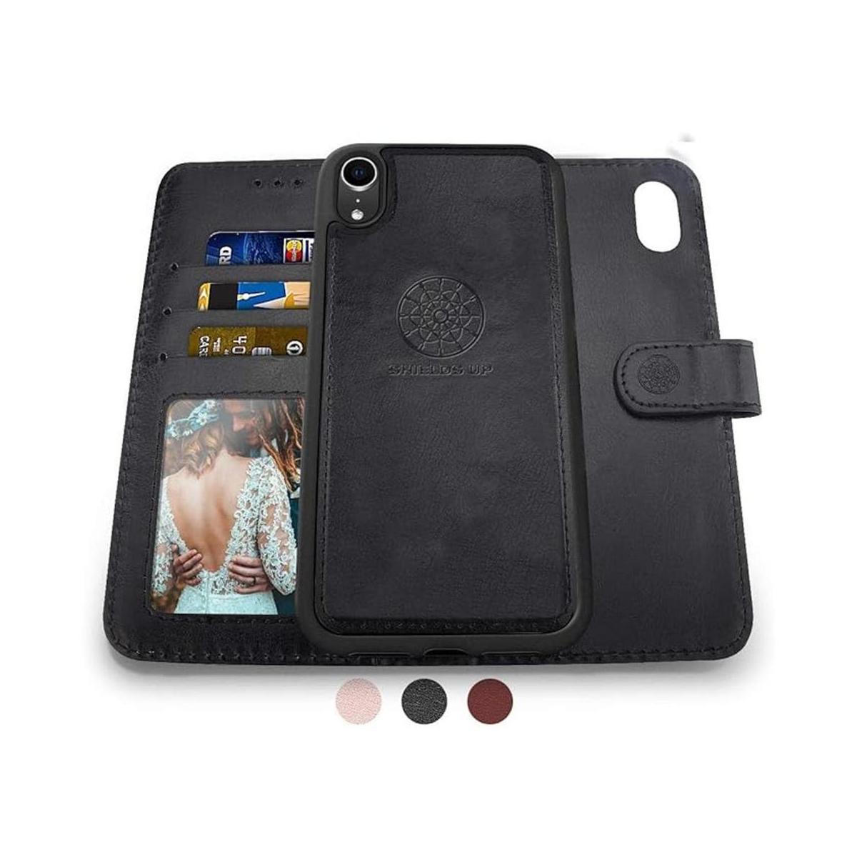 Shields Up Funda tipo cartera para iPhone XR extraíble