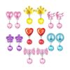 Hicarer 7 pares de aretes de clip de cristal para niñas_1