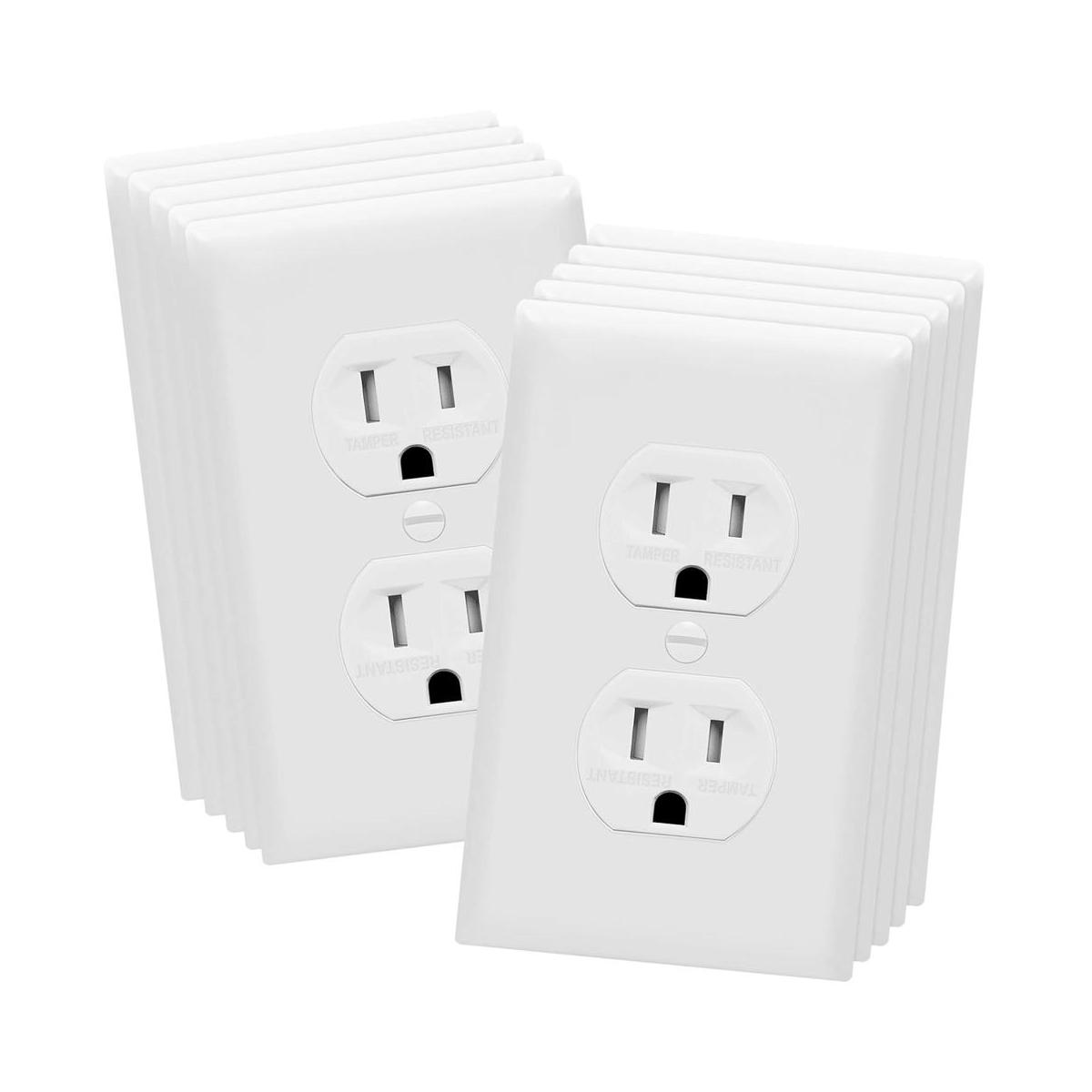 Enerlites Paquete de salidas de receptáculo dúplex y