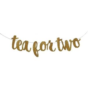 Letrero de guirnalda de té para dos banderines pancarta_1