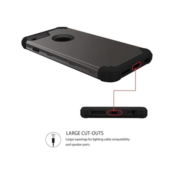 Fingic Funda para iPhone 6 6S 3 en 1 resistente_2