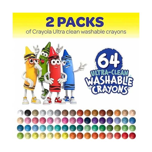 Crayola Crayones lavables de 64 quilates juego de_2