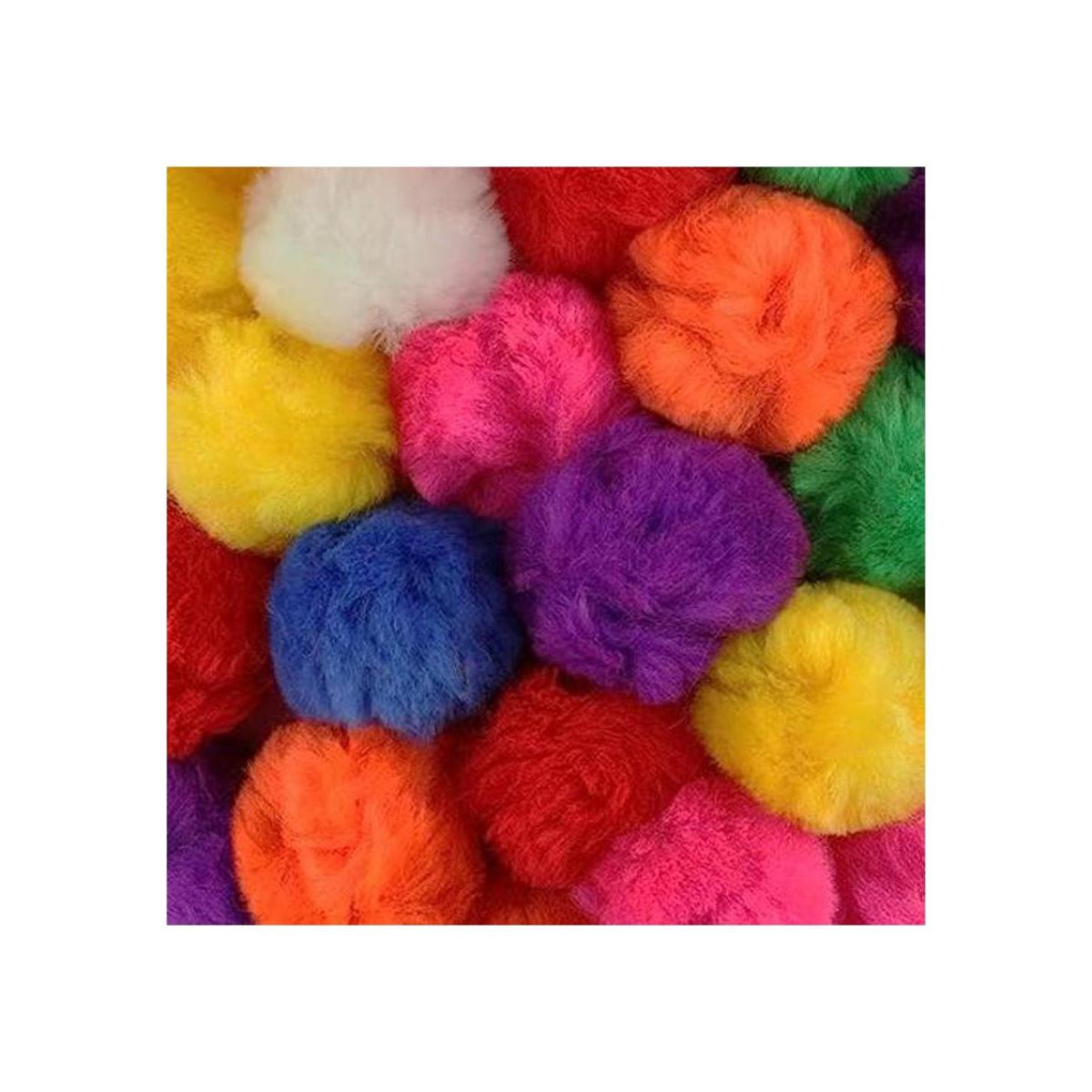 Pompones de 2 pulgadas multicolor 25 piezas