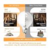 Comzler Bombilla LED de tocador bombillas de globo G25_4