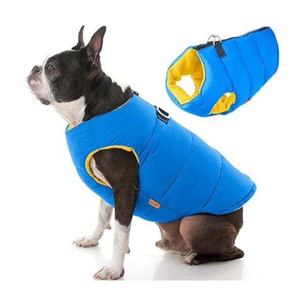 Gooby Chaleco acolchado para perro chaleco cálido con_1