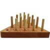 Juego de peldaños de madera de roble macizo triángulo_1