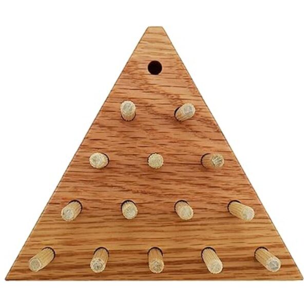 Juego de peldaños de madera de roble macizo triángulo_2