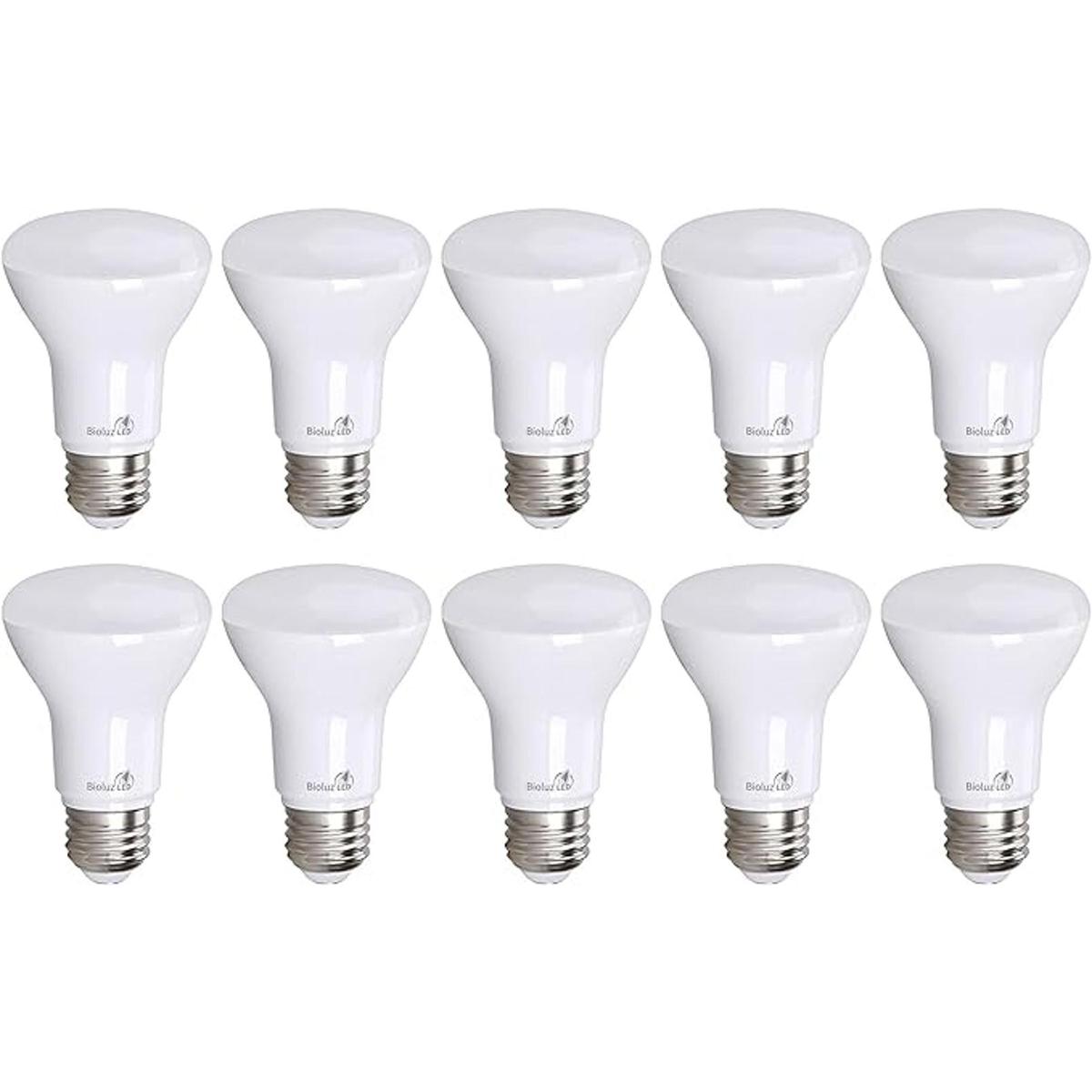Bioluz Paquete de 10 bombillas LED 90 CRI R20 BR20 de