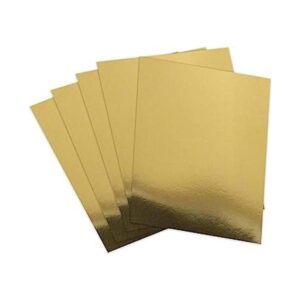 Tarjeta de espejo de lámina dorada cartulina reflejante_1