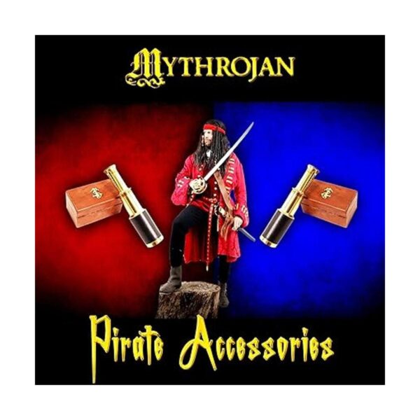 Mythrojan Mini telescopio pirata de cristal espía de latón_2