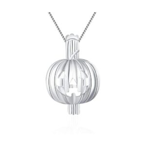 LGSY Colgantes de jaula de perlas de calabaza de plata de_1