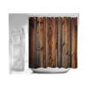 LB Cortinas de ducha de estilo rústico para puerta de